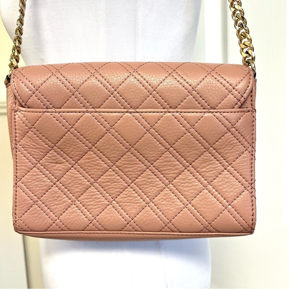 Calvin Klein Permanent Quilted Pebble leather Shoulder Bag flap rusted pink - Picture 9 of 14